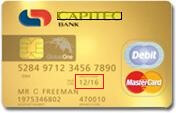 Capitec Global One Card with Expiry Date Circled