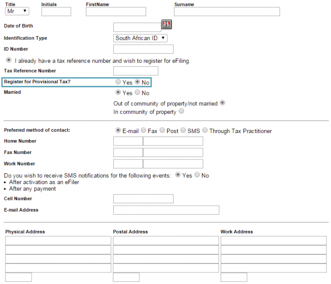 SARS eFiling How to register as an individual Kurt W