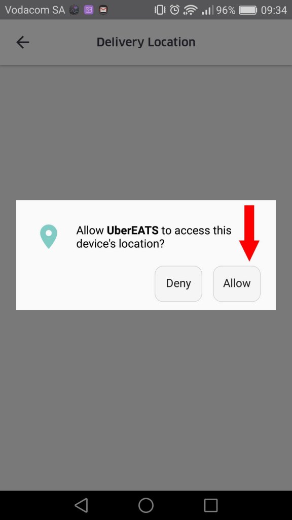 Allow location access